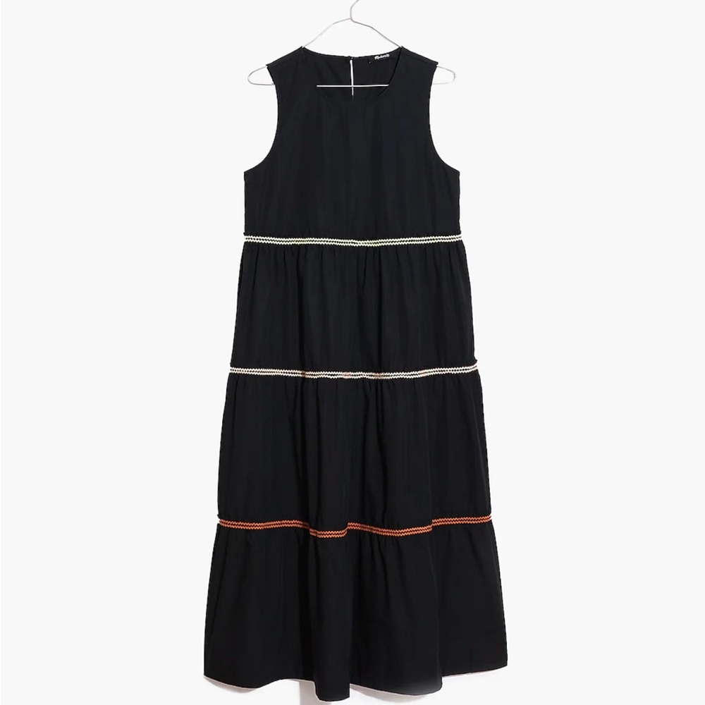 Madewell Rickrack Cattail Tiered Dress